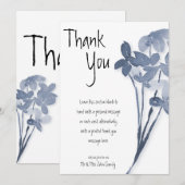 結婚式のシンプルなお礼カード サンキューカード (正面/裏面)