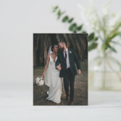 結婚式のシンプルな写真お礼ポストカード ポストカード (スタンド正面)