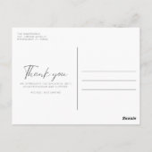 結婚式のシンプルな写真お礼ポストカード ポストカード (裏面)