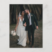 結婚式のシンプルな写真お礼ポストカード ポストカード (正面)