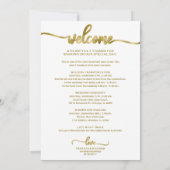 結婚式のスケジュール カクテル - アイコン 結婚式 ウェルカム 招待状 (裏面)
