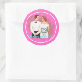 結婚式のステッカー ラウンドシール (バッグ)