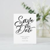 結婚式のスモダンクリプトを作成して日付を保存 案内ポストカード (スタンド正面)