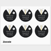 結婚式のスーツは好意のステッカー感謝していしています ラウンドシール (シート)