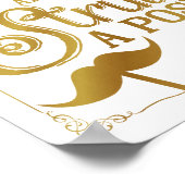 結婚式のセルフィー写真撮影看板 エレガントなゴールド ポスター (角)