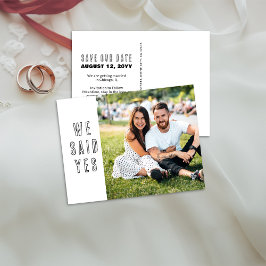 結婚式のセーブ・ザ・デートはがき「We Said Yes Photo」 案内ポストカード
