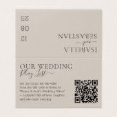 結婚式のソフトベージュQRコードプレイリスト (外部フラット)