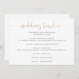 結婚式のタイムラインスクリプト。書シンプル道 招待状