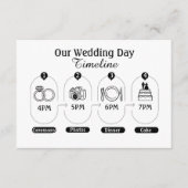 結婚式のタイムライン同封カード(エレガント) エンクロージャーカード (正面)