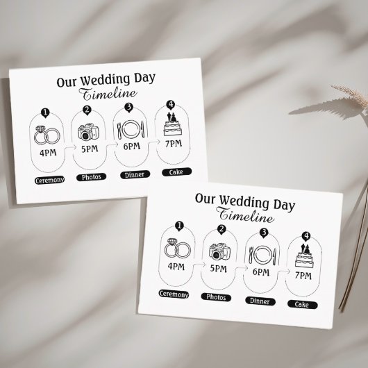 結婚式のタイムライン同封カード(エレガント) エンクロージャーカード