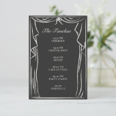 結婚式のタイムライン イラストカーテン エンクロージャーカード (スタンド正面)