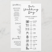 結婚式のタイムライン フラットプログラム プログラム (正面/裏面)