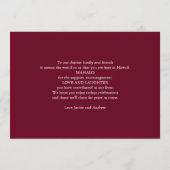 結婚式のタイムライン プログラム (裏面)