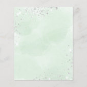 結婚式のタイムライン プログラム フローラル ユーカリ グリーン チラシ (裏面)