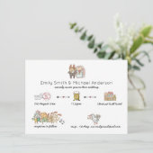 結婚式のタイムライン 招待プログラム 保存日アイコン 招待状 (スタンド正面)