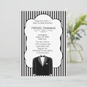 結婚式のタキシード バチェラーパーティーの招待状 招待状 (スタンド正面)