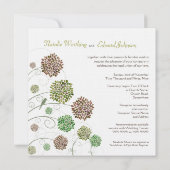 結婚式のダリアの風変わりで名前入りな招待状 招待状 (裏面)