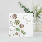 結婚式のダリアの風変わりで名前入りな招待状 招待状 (スタンド正面)