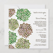 結婚式のダリアは顧客用招待状開きます 招待状 (裏面)