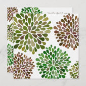 結婚式のダリアは顧客用招待状開きます 招待状 (正面/裏面)