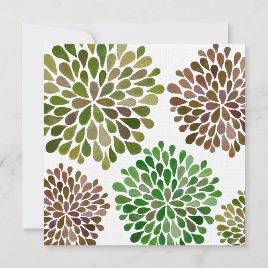 結婚式のダリアは顧客用招待状開きます 招待状 (正面)