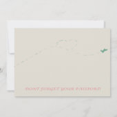 結婚式のチケットを予約しよう、結婚式の時間だよ 招待状 (裏面)