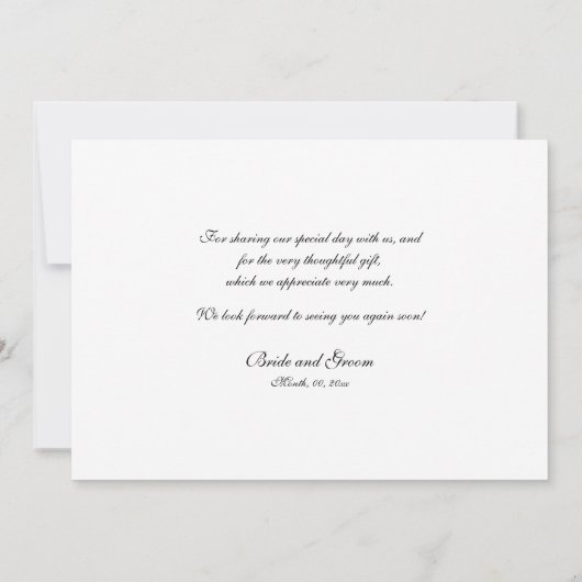 結婚式のテンプレートありがとう サンキューカード (裏面)
