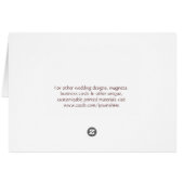 結婚式のテーブルの座席カードダマスク織茶色がかった鋼色 (裏面横)