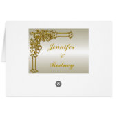 結婚式のテーブルの座席カード (裏面横)