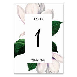 結婚式のテーブル数カードマグノリアの花柄 テーブルナンバー