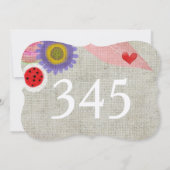 結婚式のテーブル番号 招待状 (裏面)