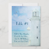 結婚式のテーブル番号-灯台 招待状 (正面)