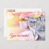 結婚式のテーブル ポストカード (正面/裏面)