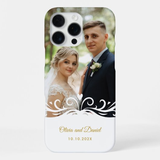 結婚式のテーマの写真とオーダーメイドの結婚式ギフト iPhoneケース (裏面)