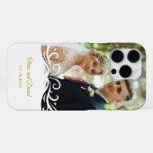 結婚式のテーマの写真とオーダーメイドの結婚式ギフト iPhoneケース (裏面横)