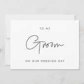 結婚式のデイカードで私の新郎にミニマリスト (正面)