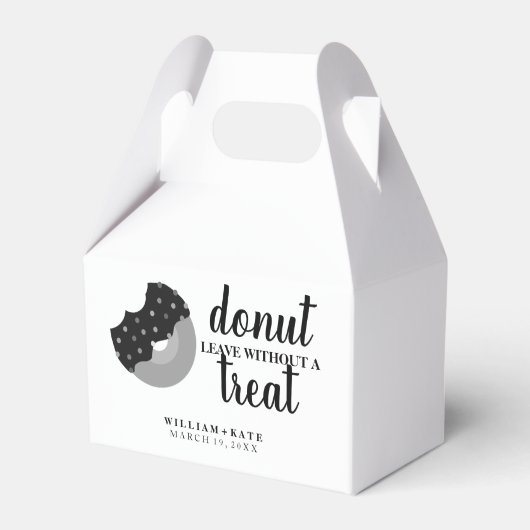 結婚式のトリートメントなしでドーナツを出す フェイバーボックス (裏面サイド)