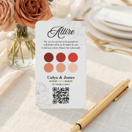 結婚式のドレスコードカラーパレット同封カード エンクロージャーカード