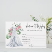 結婚式のドレス - アドバイスとお祝いの言葉 ブライダルシャワー 便箋 (スタンド正面)