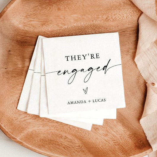 結婚式のナプキン, 現代の結婚発表パーティー スタンダードカクテルナプキン