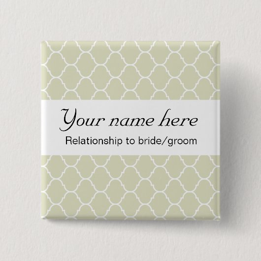 結婚式のバッジ(セリフ) 缶バッジ (正面)