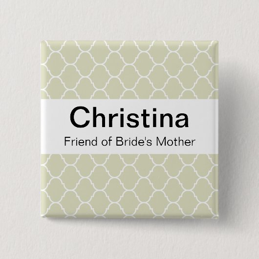 結婚式のバッジ(大きいSans Serif) 缶バッジ (正面)