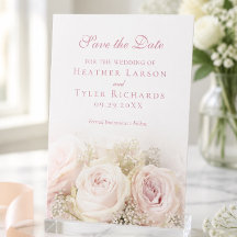結婚式のバラ 保存日付カード