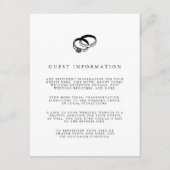 結婚式のバンド | ブラック&ホワイトのゲスト詳細 エンクロージャーカード (正面)