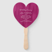 結婚式のバーガンディの抽象的な近代美術プログラムファン ハンドファン (裏面)