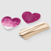 結婚式のバーガンディの抽象的な近代美術プログラムファン ハンドファン (組立なし)