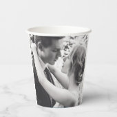 結婚式のパーティーのモノラル写真より遅い方が良い 紙コップ (裏面)