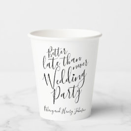 結婚式のパーティーのモノラル写真より遅い方が良い 紙コップ
