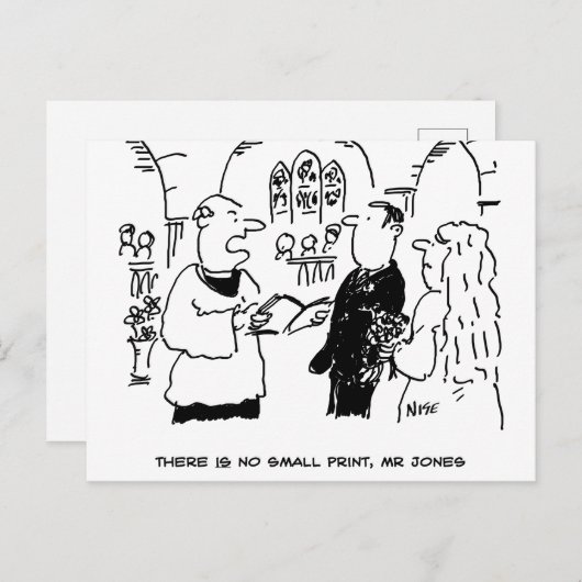 結婚式のビカール結婚と花婿 ポストカード (正面/裏面)