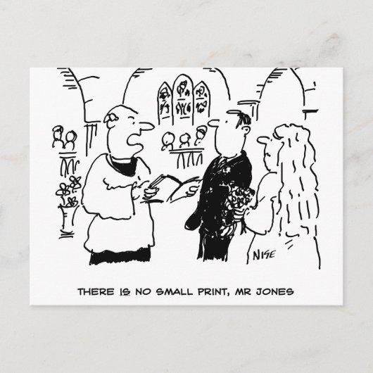 結婚式のビカール結婚と花婿 ポストカード (正面)